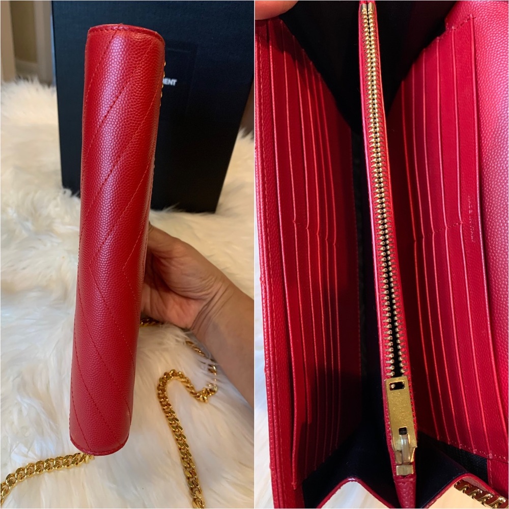 SOLD! YSL Grain de Poudre Wallet on Chain - Picture 13 of 14